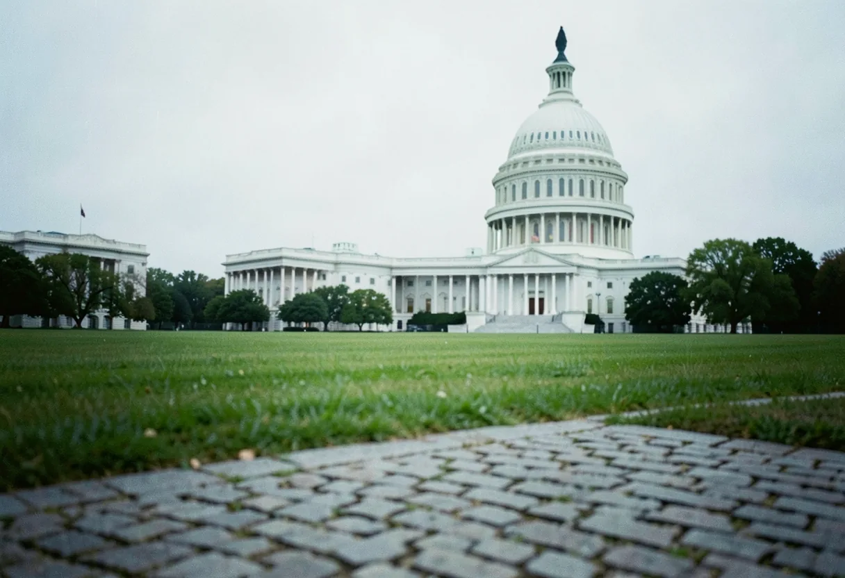 The U.S. Capitol building under a clear sky, symbolizing America's national identity.